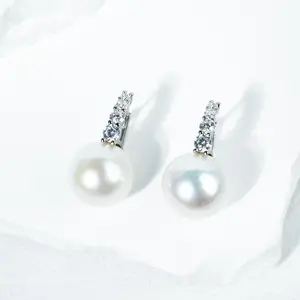 LYE001 13-14mm Pearl Earrings fresh water pearls for birthday/anniversary/holiday /retirement/ graduation presents