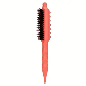 Multi-Row Styling Hair Comb, Fine Tooth Tail Comb, 1PC, Curly Hair Brush, Volumizing & Detangling, Boar Bristles with Pointed Handle, Professional Salon Style, for Curly Hair, Hair Styling Combs