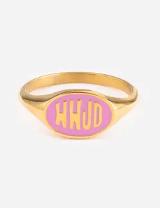 Pink Enamel WWJD Ring Pink Enamel WWJD Ring