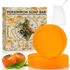 PERSIMMON SOAP BAR - Japanese Persimmon & Green Tea Extract - Natural Deodorant Soap for Men & Women, Gentle on All Skin Types Body Hygiene Products Body Care Cleansing Cleanser