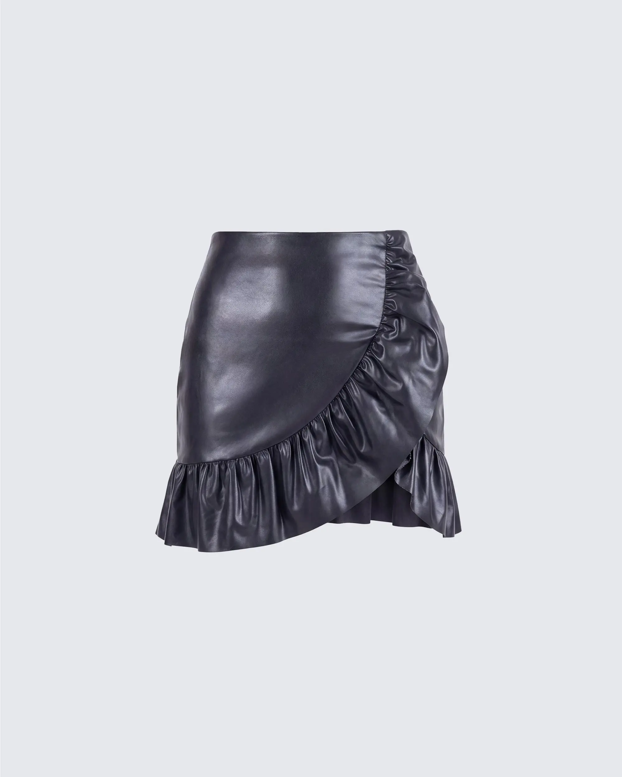 Lexi Black Vegan Leather Skirt