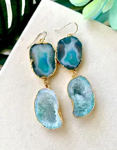Kenna-Green Geode Earrings