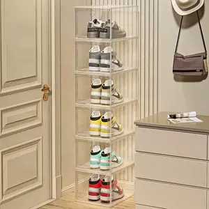 Large Transparent Acrylic Shoe Box, Stackable Side Opening, Dustproof, Sports Shoes Display Storage Box, Ideal for Organizing, Display Shelf