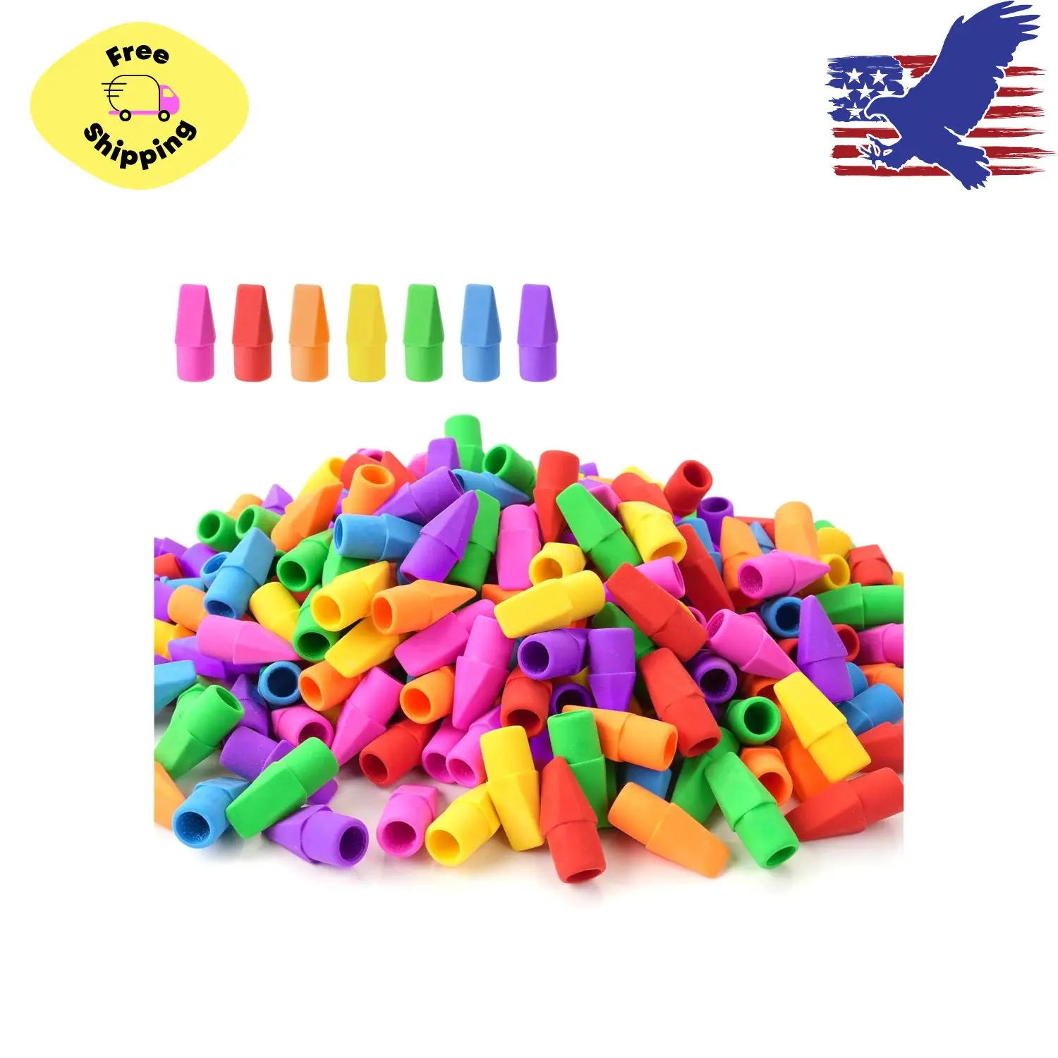 120 Pack Pencil Top Erasers, Cap Pencil Eraser Toppers