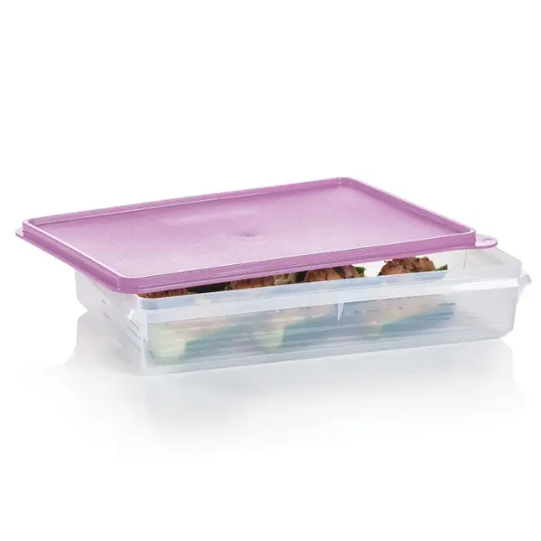 Tupperware Snack Stor Large Container 9x13 Rectangular Airtight Flexible Stackable 14¾ Cup PP PE Elegant Design for Sandwiches & Baked Goods