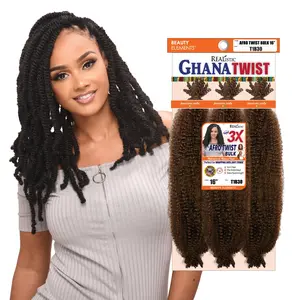 REALISTIC 3X GHANA AFRO TWIST BULK 16in  -Soft & Smooth Texture -Protective Style Crochet Braid