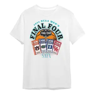 2025 Final Four Graphic Tees Featuring Auburn, Florida, Duke, And Houston Ticket Stub – San Antonio Basketball Shirt, Final Four Shirts