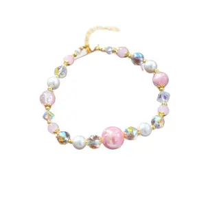 Pet Supplies Cat Collar Decoration Pet High-end Accessories Dog Starry Sky Crystal Beaded Necklace