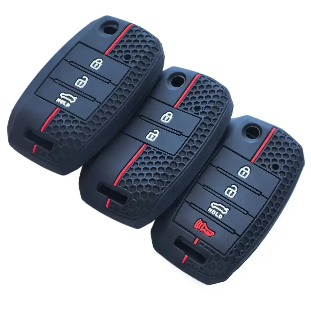 2026 New 2/3/4 Buttons Silicone Car Key Cover For Kia Carens Ceed Sorento Optima Picanto Rio Soul Cerato Forte Sportage Key Fob Case
