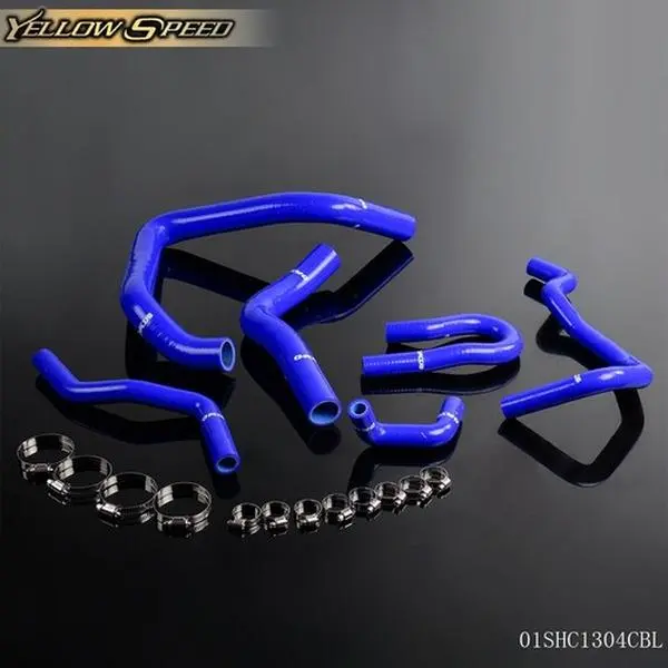 ALLGOOD Blue Silicone 3-Ply Nylon Radiator Hose Kit with Clamps, 4.5mm Thick, -65°F to 500°F Heat Resistant, 85 psi/245 psi Burst Pressure, 5-Year Durability, Easy to Install, Fits 92-00 Honda Civic Typer EK/EG Series DC2 B16A B18C B20B, High Temp