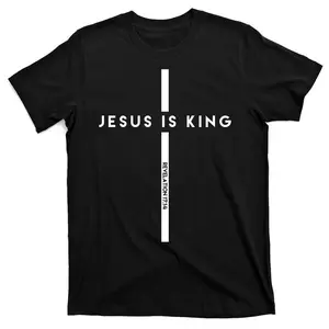 Jesus Is King Cross Revelation 17:14 Christian Catholic King of Kings Lord of Lords Simple Faith T-Shirt