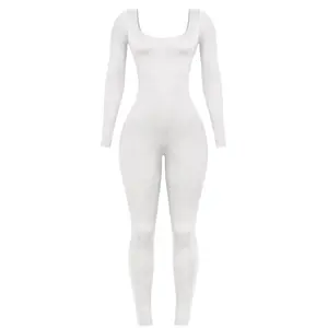 White - Tresser Double Lined Buttery Soft Jumpsuit