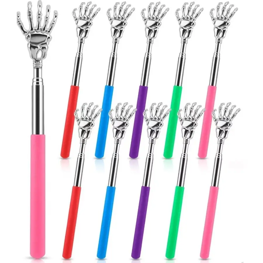 10pcs Stretch Itchies, Handle Design, Non-Skin Irritating, Made of Stainless Steel, Birthday And Christmas Gift