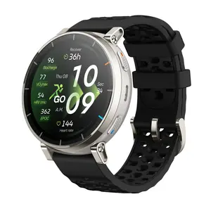 Amazfit Active 3 Premium GPS Running Smart Watch, 1.32" AMOLED Sapphire Display, 12-Day Battery, 4GB Storage, Offline Maps, 170+ Workout Modes, 5 ATM, Heart Rate & Fitness Tracker for Android & iPhone