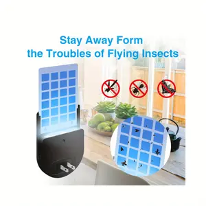 Home Indoor Flying Insect Trap - Fruit Flies, Mosquitoes & Moths Catching Device with Insect Light, 2 Devices & 10 Single-Sided Sticky Cards