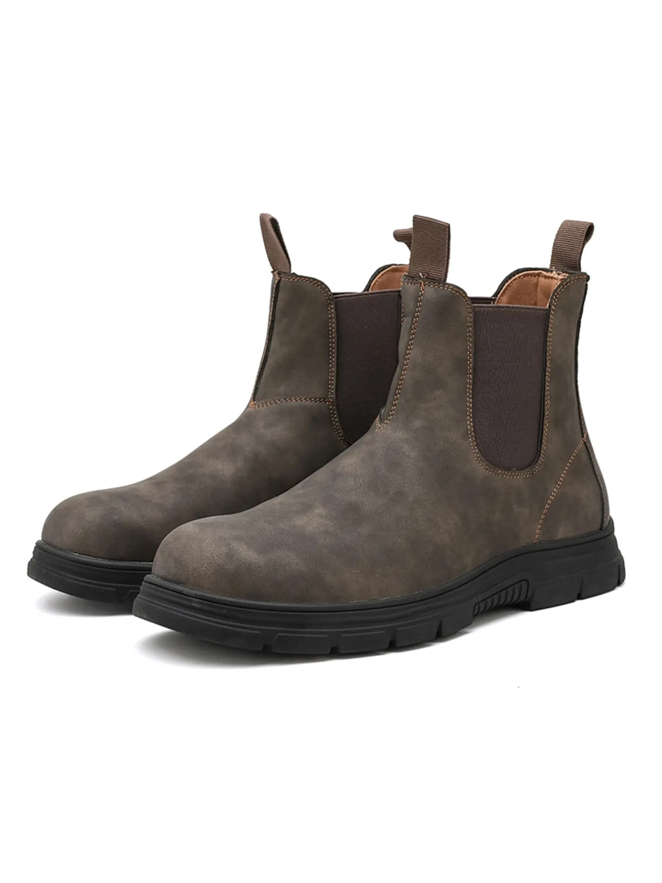 Men Chelsea Fall Boots, PU Solid Color Low Heel Comfortable Breathable Classic Simple Men Ankle Boots Footwear Shoe Walking Shoes Ankle Casual Boots