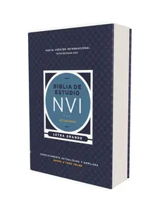 NVI, Biblia de Estudio actualizada, Revisión 2022, Letra grande, Tapa Dura, Interior a color, Palabras de Jesús en Rojo, Comfort Print by Nueva Versión Internacional||Vida [Hardback Book]