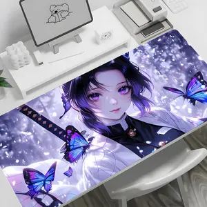 Anime D-Demon Slayer Mouse Pad large keyboard mouse desk pad non-slip rubber gaming mouse pad laptop carpet 600x300