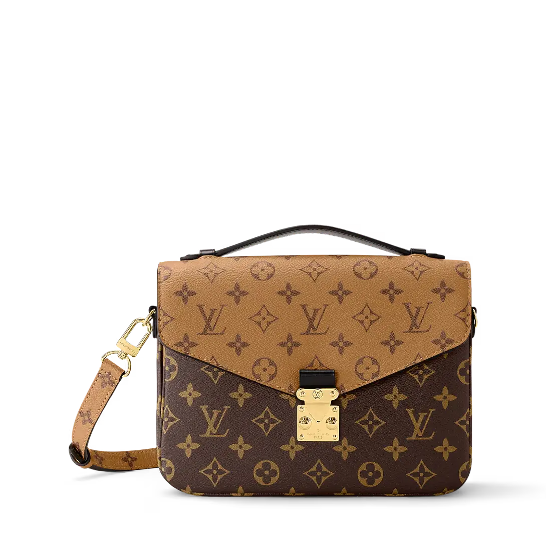 Pre-owned Louis Vuitton Pochette Métis Monogram Reverse Canvas Bicolor Messenger | Full Authentic Microchip Version | Hand & Shoulder Bag