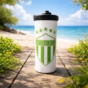 Antigua G.F.C. Travel Thermal Bottle with Green and White Design, Ideal for On-the-Go Use, Perfect for Fans and Travelers