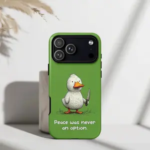 Green Peace Was Never An Option Funny Phone Case – Fun Gift Idea, Colorful Icon