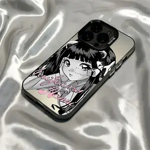 Anime New Jeans Girl iPhone Case, Anti-Drop Matte Back Cover, Compatible with iPhone 16 15 14 13 12 11 Pro Max X XR XS Max 8 7 Se Accessories