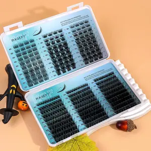 Mixed Length Individual False Eyelashes, 410pcs/set Natural Look Eyelash Extensions, Self Grafting Curl Eyelashes, Eye Makeup Enhancement False Eyelashes, Curl Cluster Lashes, DIY Eyelash Extensions