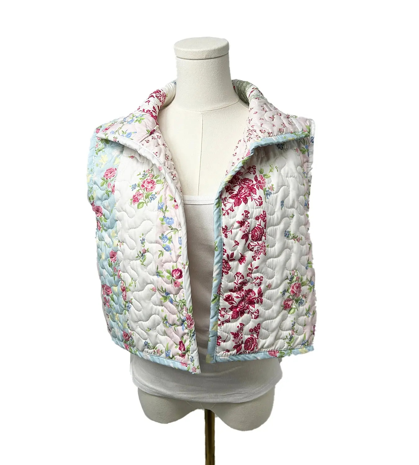 Lynette Patchwork Stripe Quilted Cate Vest