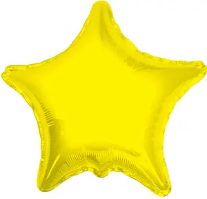 19" Yellow Star Foil Balloon 5 Pack #17864