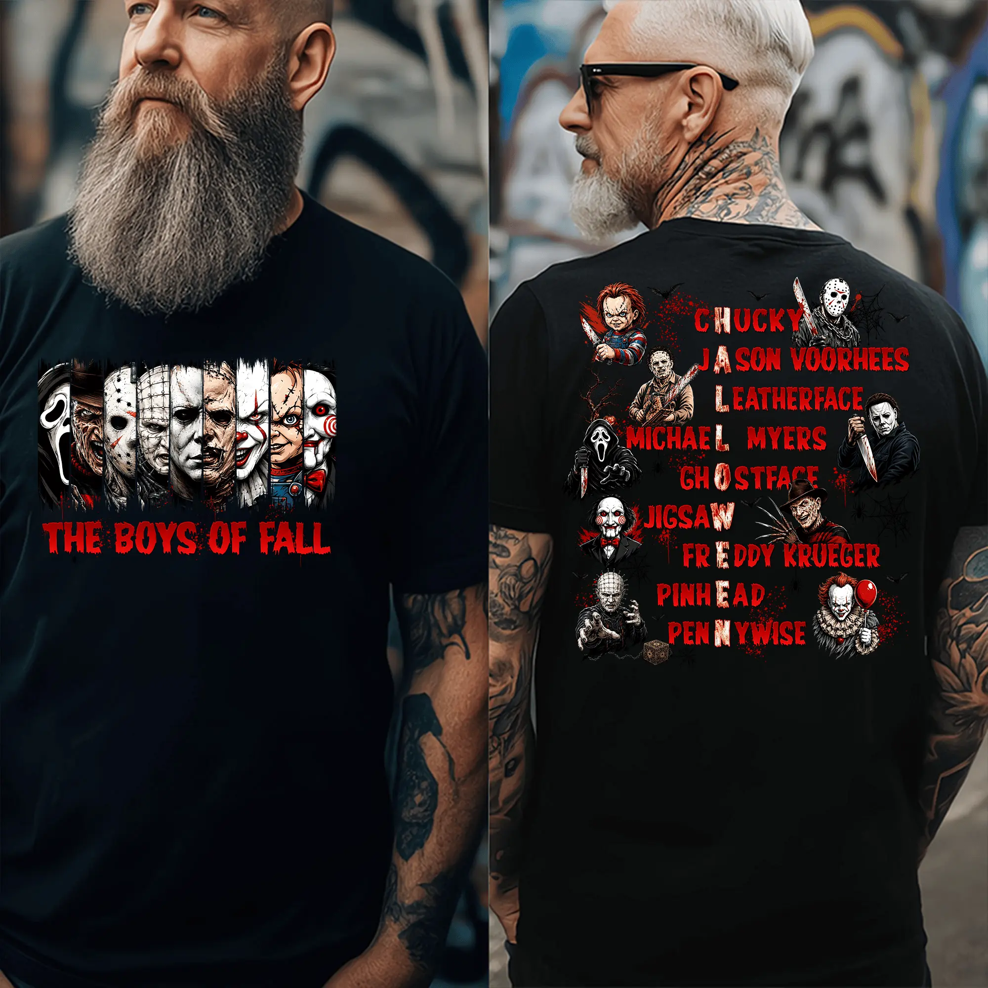 [SALE UP TO 50%] The Boys Of Fall Shirt, Friends Halloween Shirt, Horror Movie Characters Shirt, Halloween Shirt, Halloween Horror Characters Shirt