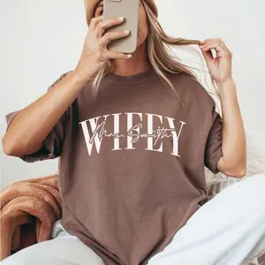 Comfort Colors Custom Wifey Tshirt,Fiance Shirt, New Wife Gift,Custom Last Name Shirt, Bride Gift, Honeymoon Shirt