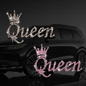 Shiny Crown Queen Car Sticker, Universal Car Sticker, Car Decal, Self-Adhesive No Residue, Easy Installation, Suitable for Cars Trucks Motorcycles Glass Windows Laptops, Best Gift
