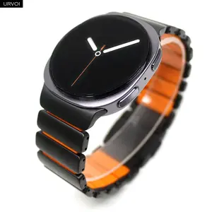 URVOI Strap for Samsung Galaxy Watch 8 40mm 44mm 8 Classic 46mm Stratos Band Titanium Silicone Magnet closure DLC coating easy fit