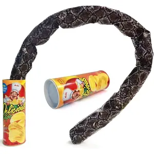 Potato Chip Snake Prank Toy – Jumping Spring Snake Gag Gift for Parties & Pranks