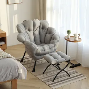 Welnow 2025 Lazy Chair with Ottoman Comfy Reading Chair Lounge Accent Modern Floral Chair with Footrest for Small Spaces Bedroom Dorm Room