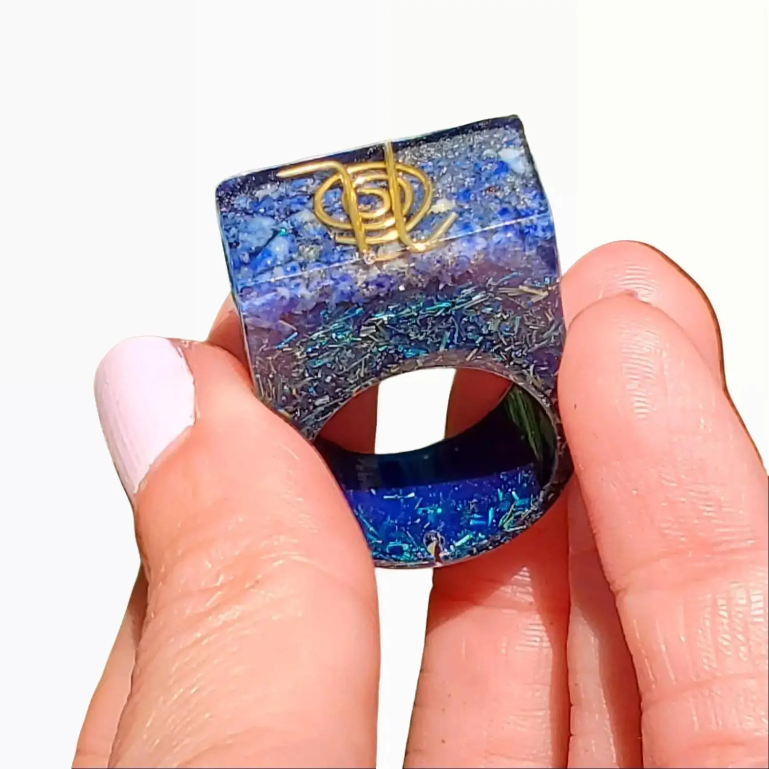 Pleyadians Orgonite Ring EMF Shielding for Body and Mind Protection