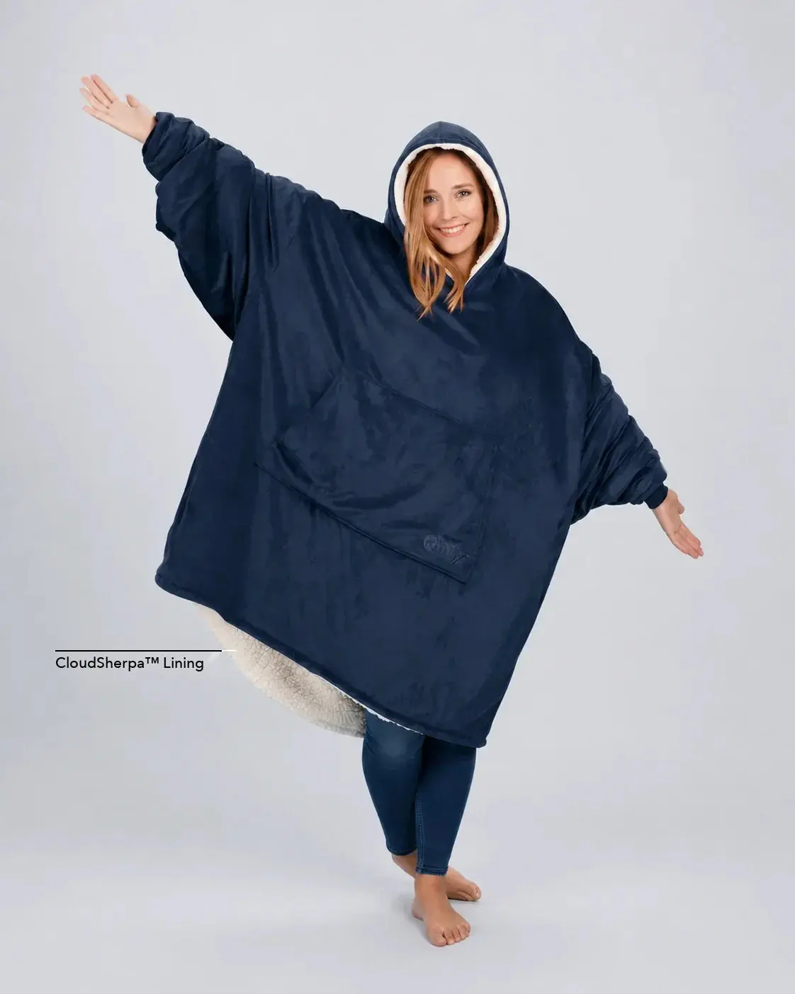 THE COMFY Original - Sherpa Lined Wearable Blanket Hoodie for Warmth and Style, Machine Washable, One Size Fits Most, Seen on Shark Tank, Great Gift, Great for Winter, Womenswear