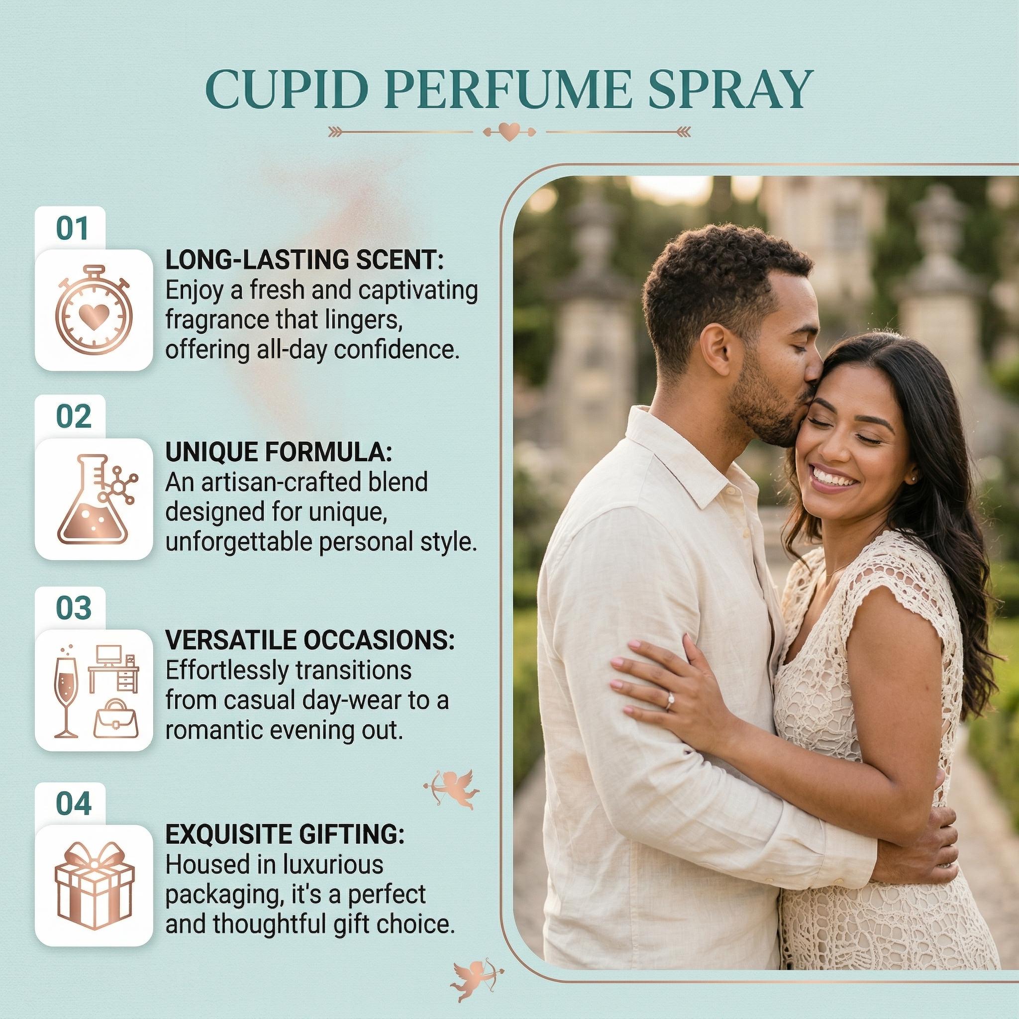 Cupid Blue Cologne Spray - Fresh Citrus & Amber Fragrance, Long-Lasting Portable Perfume Mist sweet daily