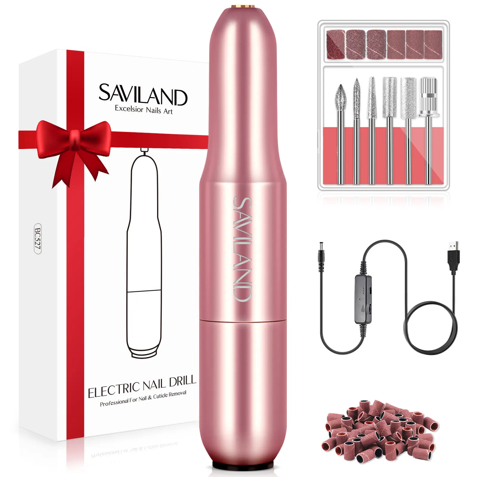 Pink Portable Electric Drill 