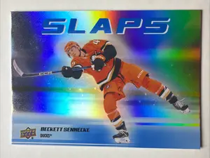 2025-26 Upper Deck Series 2 Slaps #SL-19 Beckett Sennecke Anaheim Ducks Rookie