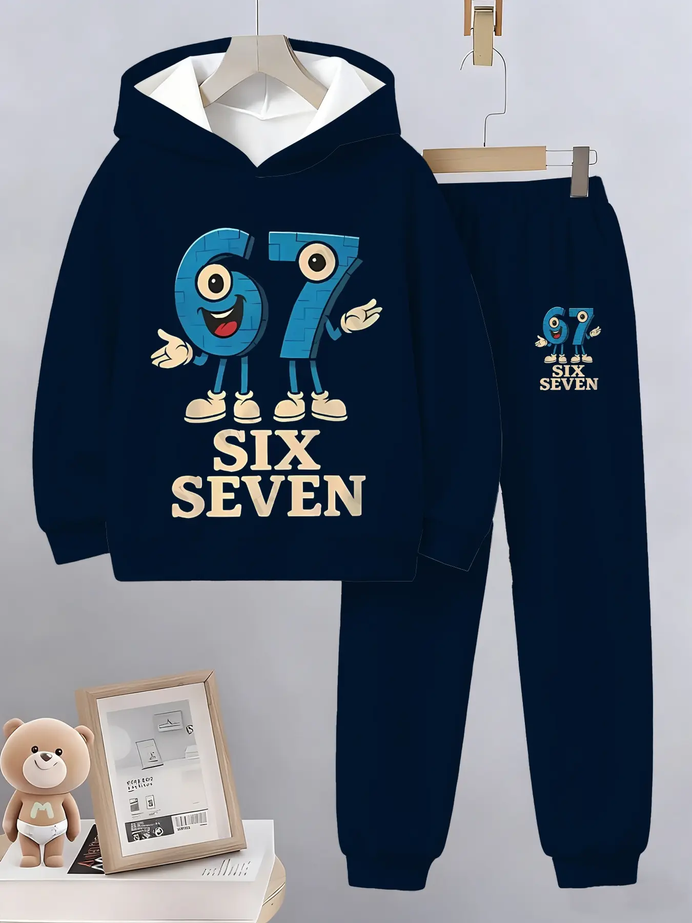 Cool Casual Print Boys' Hooded Sweatshirt Sportswear Set, Fitted Long Sleeve Sport Pants, Geometric Pattern, All Seasons, Comfortable Soft Fabric, Graphic Print Set, Outfit Sets