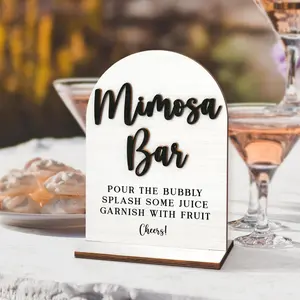 Bar Sign For Baby Shower - Rustic Bar Supplies Bridal Shower Decorations, Wedding Table Sign Accessories For Wedding Decor
