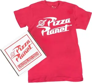 Toy Story Pizza Planet Shirt and Delivery Box Unisex Halloween Cosplay Costume Set