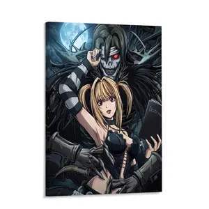 Death Note Anime Canvas Wall Art Misa Amane Rem Poster Vintage Manga Gothic Room Decor Aesthetic Bedroom Wall Hanging Picture Cool Home Theater Dorm Living Room Posters Shonen Jump Comic Fans Gift Unframed