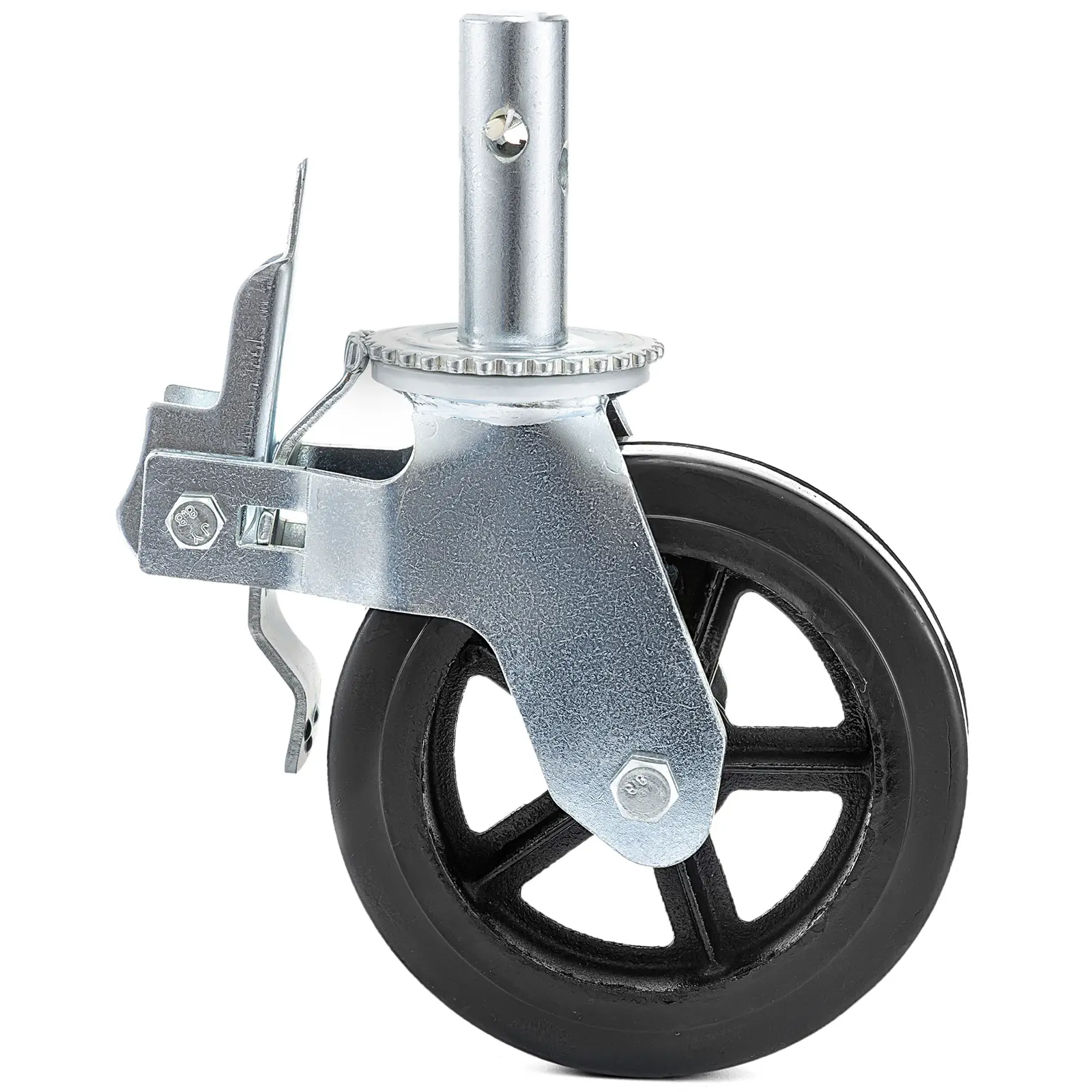 【summerfinds】VEVOR 4 Pack 8" x 2" Heavy Duty Scaffolding Rubber Swivel Caster With Dual Locking 1100LBS Capacity Per Wheel, Double Swivel Wheels, Furniture Moving Wheel