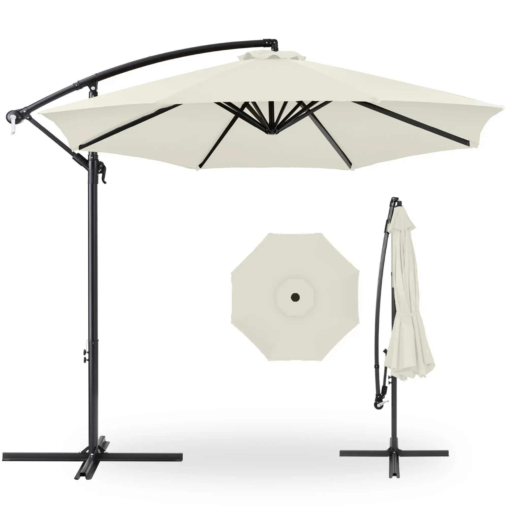 Best Choice Products 10ft Offset Hanging Outdoor Market Patio Umbrella w/ Easy Tilt Adjustment Best Choice Products 10ft Offset Hanging Outdoor Market Patio Umbrella w/ Easy Tilt Adjustment