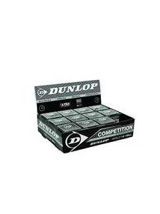 Dunlop Sport Competition Single Dot Squash Balls (1 Dozen) Black
