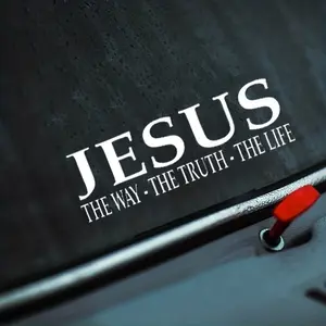 Jesus Road Truth Life Christian Vinyl Sticker, Car Decal, Religious Motivational Design, Durable & Easy to Apply