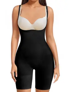 Women's Butt Lifting Belly Control One-Piece Bodysuit Shorts, Thin Shoulder Straps, Sleeveless Outerwear Shapewear, Casual All Seasons