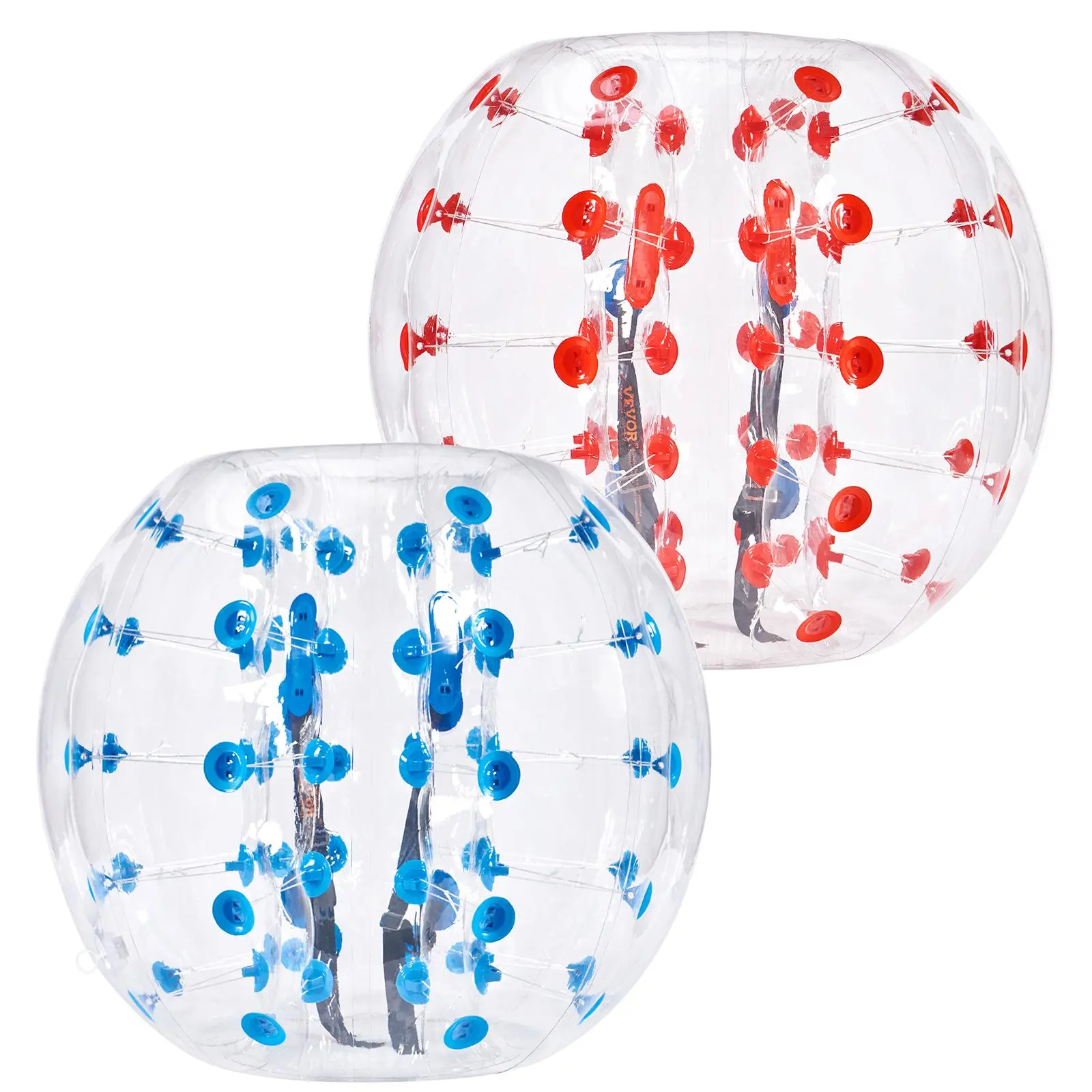 【SummerFinds】VEVOR Inflatable Bumper Balls 2-Pack,  4FT/1.2M Body Sumo Zorb Balls for Teen & Adult, 0.8mm Thick PVC Human Hamster Bubble Balls for Outdoor Team Gaming Play, Bumper Bopper Toys for Garden, Yard, Park